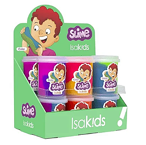AT - Brinquedo Slime color Isakids pote 152gr caixa com 12 unidades
