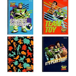 Caderno capa dura 1/4 espiral 80 folhas Toy Story StarSchool Jandaia