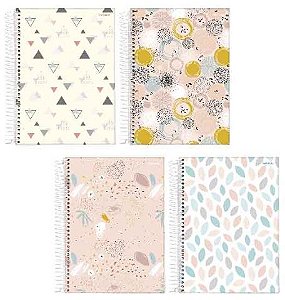 Caderno capa dura 1/4 espiral 80 folhas Mine StarSchool Jandaia