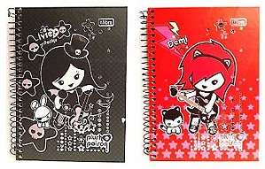 Caderno capa dura 1/4 espiral 96 folhas Plush Poison Tilibra