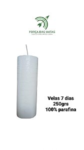 Vela 7dias 250grs branca ou colorida 150gr (unidade)