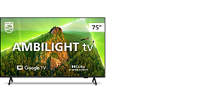 Smart tv philips 75 ambilight uhd 4k led google tv 75pug7908/78