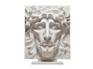 Quadro Rosto de Jesus Cristo em Relevo 3D