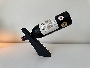 Suporte de Garrafa Preto Minimalista