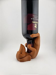 Suporte de Vinho Cachorro Dachshund (Salsicha)