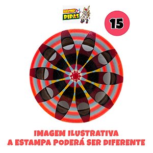 Carretilha de madeira pintada 15 polegadas (38 cm)