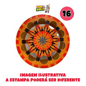 Carretilha de madeira pintada com 16 polegadas (41 cm)