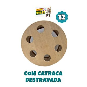 Carretilha de madeira crua com catraca destravada 12 polegadas (30 cm)