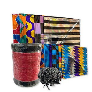 Kit Pacote de Flechinha média Laminada 40x40 + Rabiola 100 metros + Lata com 1000 jardas de linha vera cruz.