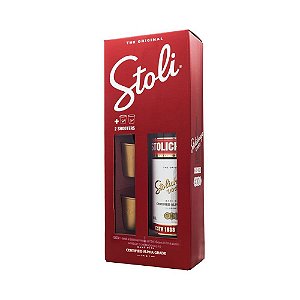 Kit Vodka Stolichnaya 750ml + 2 Copos