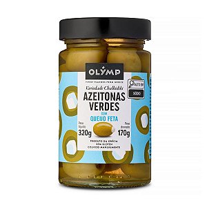 Azeitonas Verdes com Queijo Azul Olymp 170g