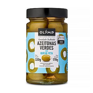 Azeitonas Verdes com Queijo Feta Olymp 170g