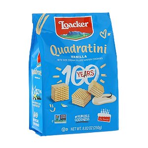 Biscoito Loacker Quadratini Vanilla 125g