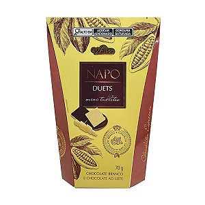 Mini Tabletes de Chocolate Napo Duets Waiss 70g