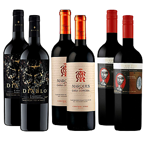 Kit 6 Vinhos Chilenos Cabernet Sauvignon Premium