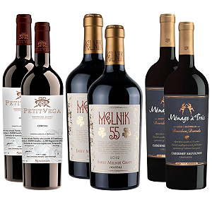 Kit 6 Vinhos – Espanha, Bulgária e EUA Seleção Premium