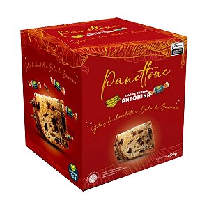 Panettone com Gotas de Chocolate e Bala de Banana Antonina 450g