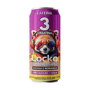 Energético Locko Manga e Morango Zero Açúcar 473ml