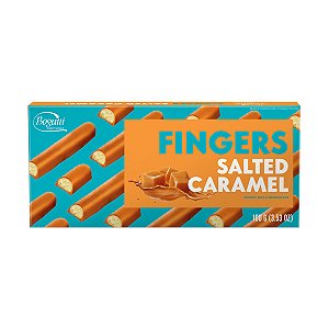 Biscoito Fingers de Baunilha com Caramelo Salgado Bogutti 100g