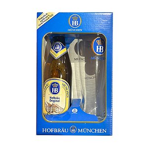 Kit Cerveja Original HB Hofbräu München 500ml + Copo