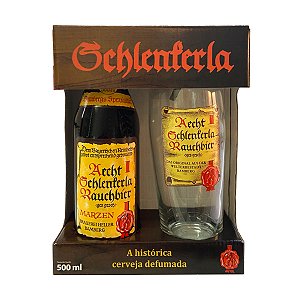 Kit Cerveja Aecht Schlenkerla Rauchbier Marzen 500ml + 1 Copo