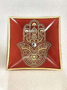 Incensário de Vidro - Hamsá
