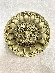 Incensário de Resina - Buda Dourado