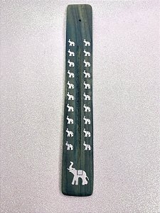 Incensário de Madeira - Elefante - Verde