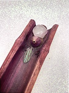 Incensário de Bambu - Quartzo