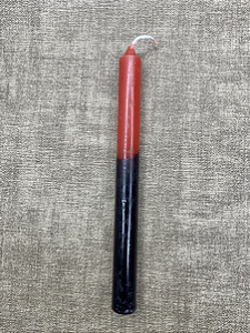 Vela Palito Preta e Vermelha