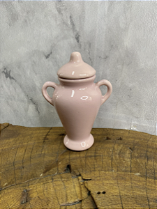 Quartinha de porcelana Com Asa - 13cm - Rosa