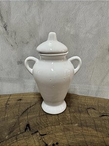 Quartinha de porcelana Com Asa - 15cm - Branca