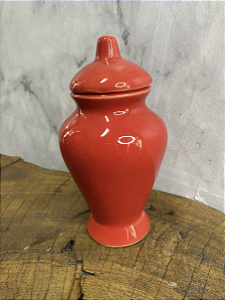 Quartinha de porcelana Sem Asa - 15cm - Vermelha