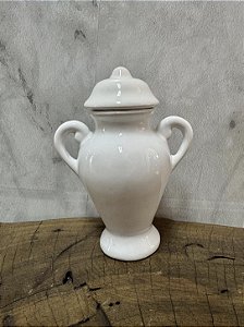 Quartinha de porcelana Com Asa - 18cm - Branca