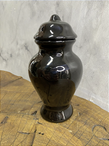 Quartinha de porcelana Sem Asa - 18cm - Preta