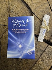 Talismã de Proteção - Selenita e Cianita Azul
