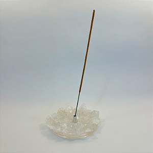Incensário de Cristal Quartzo Cristal – Raio Branco | Mestre Serapis Bey & Arcanjo Gabriel