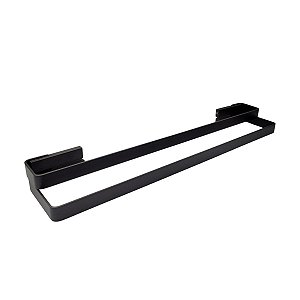 TOALHEIRO PORTA TOALHA SPIRIT ZEN DUPLO 500MM PRETO FOSCO