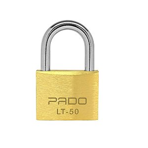 Cadeado Pado Latão Lt 50 Mm 2 Chaves Maciço Resistente