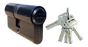 Cilindro Miolo Tambor Fechadura Pado Euro Preto Caveira 60mm