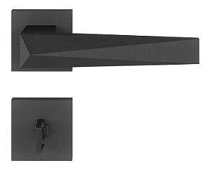 Fechadura Porta Banheiro Wc Ascot Pado Preta Preto 55mm Ept