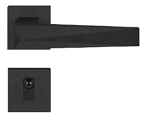 Fechadura Porta Externa Sala Quarto Ascot Pado Preta 55mm
