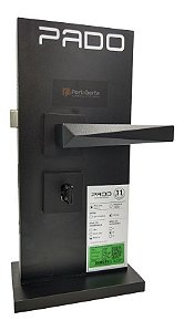 Fechadura Porta Interna Quarto Sala Ascot Pado Preta 55mm Ep