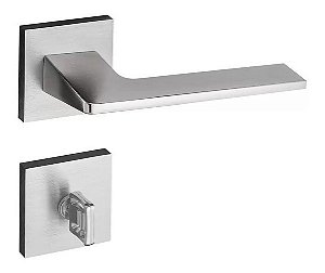 Fechadura Porta Banheiro Sara Pado Escovada Acetinada 55mm