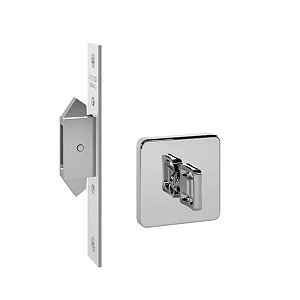 Fechadura Porta Correr Banheiro Pado Inox Cromado Expansiva