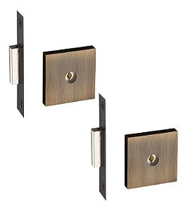 Jogo Fechadura Auxiliar Trava Tetra Pado 11500 Bronze Antiqu