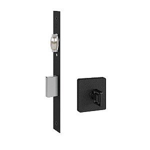 Fechadura Rolete Banheiro Pivotante Pado Preta Preto 55mm