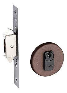 Fechadura Trava Correr Pado Expansiva Corten Marrom Redonda