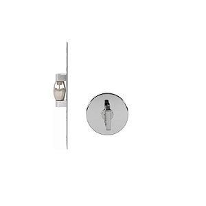 Fechadura Trava Rolete Pivotante Banheiro Pado Inox Cromada