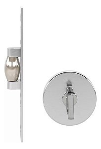 Fechadura Trava Rolete Pivotante Banheiro Pado Inox Escovado